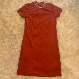 Vintage 60s 70s Sears A-line Go-Go Burnt Orange Rust Dress Sports